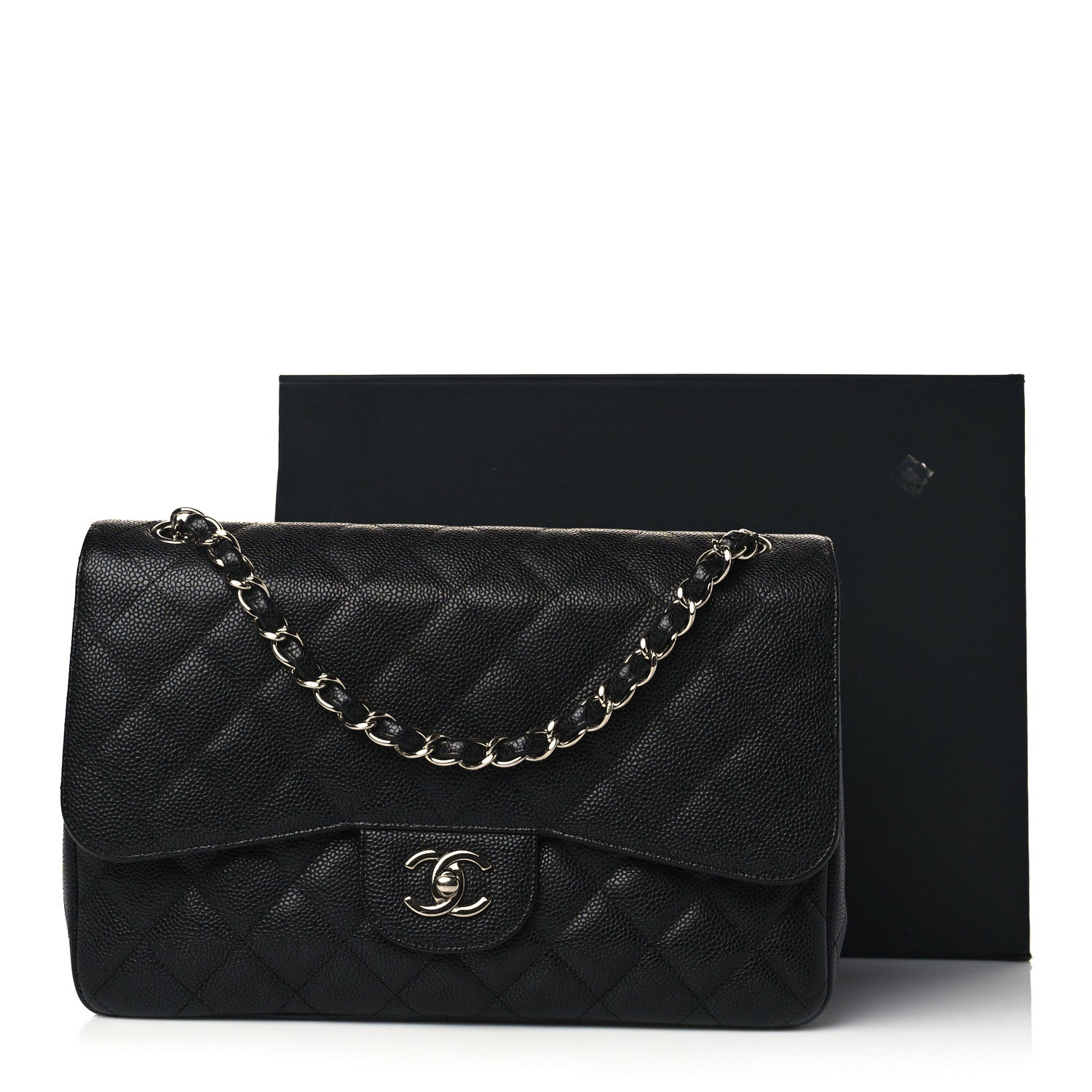 Chanel Caviar Quilted Jumbo Double Flap Black 10 of 10