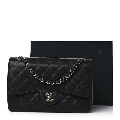 Chanel Caviar Quilted Jumbo Double Flap Black 10 of 10