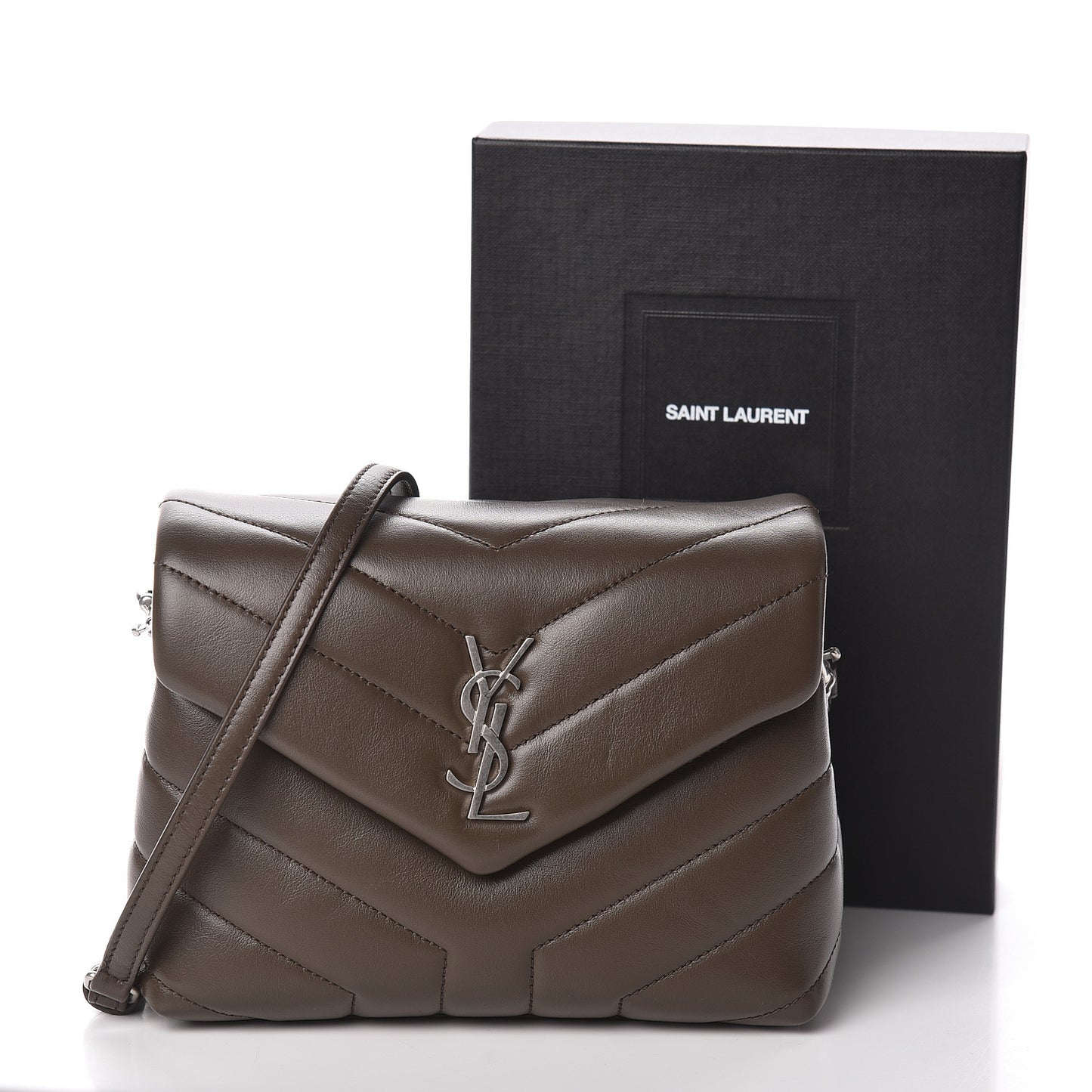 Calfskin Y Quilted Monogram Toy Loulou Crossbody Bag Faggio