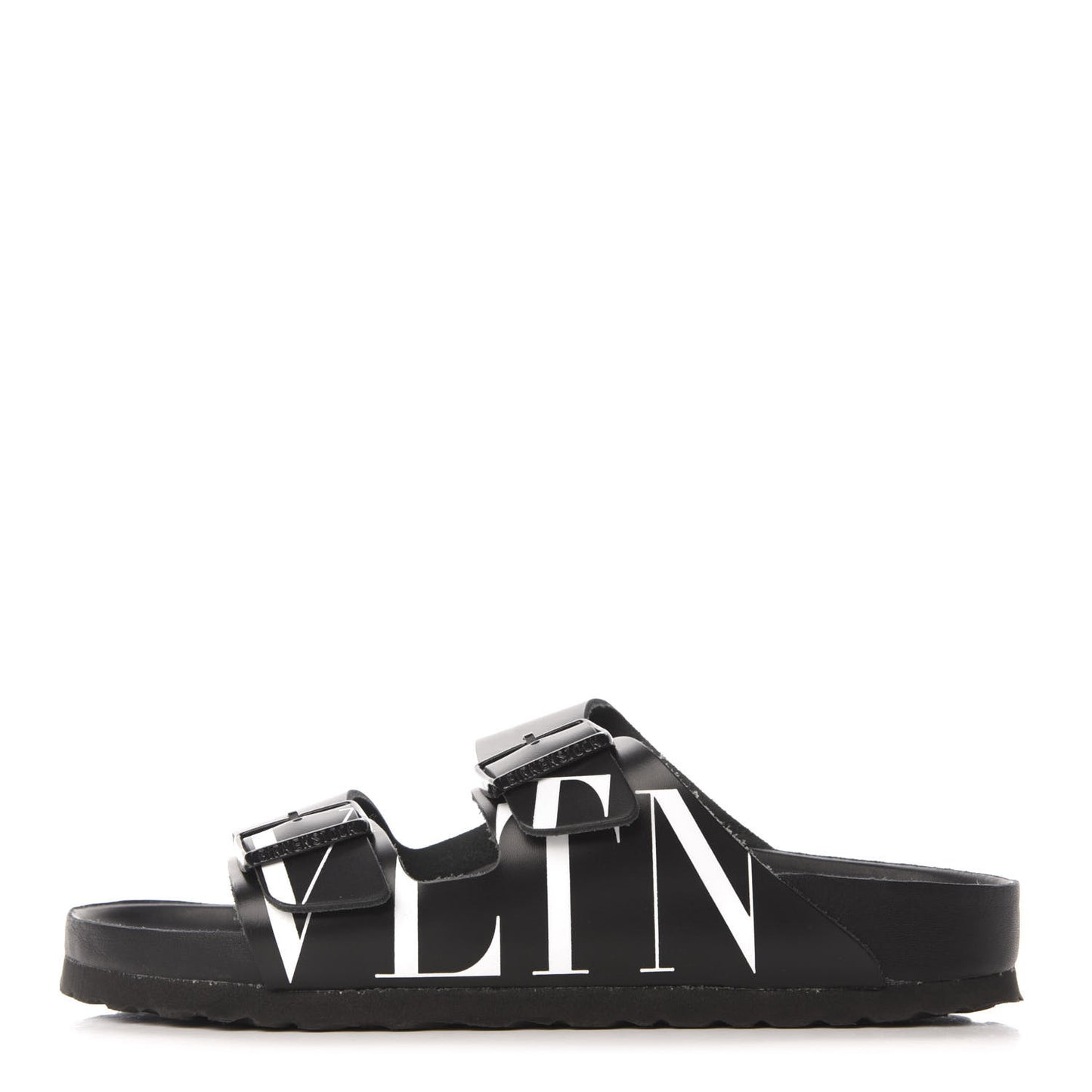 Calfskin VLTN Birkenstock Slide Sandals 39 Black