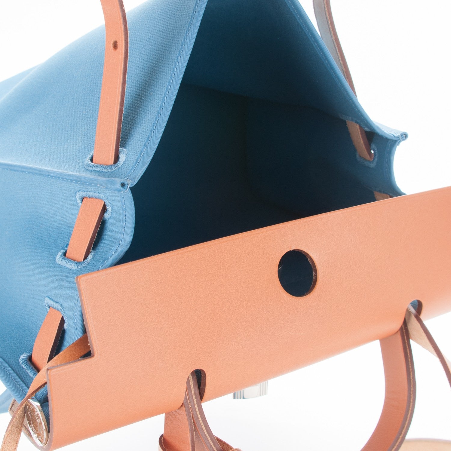 Hermes Vache Hunter Toile Herbag Zip 31 PM Azur Natural 5 of 9