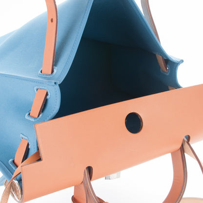 Hermes Vache Hunter Toile Herbag Zip 31 PM Azur Natural 5 of 9