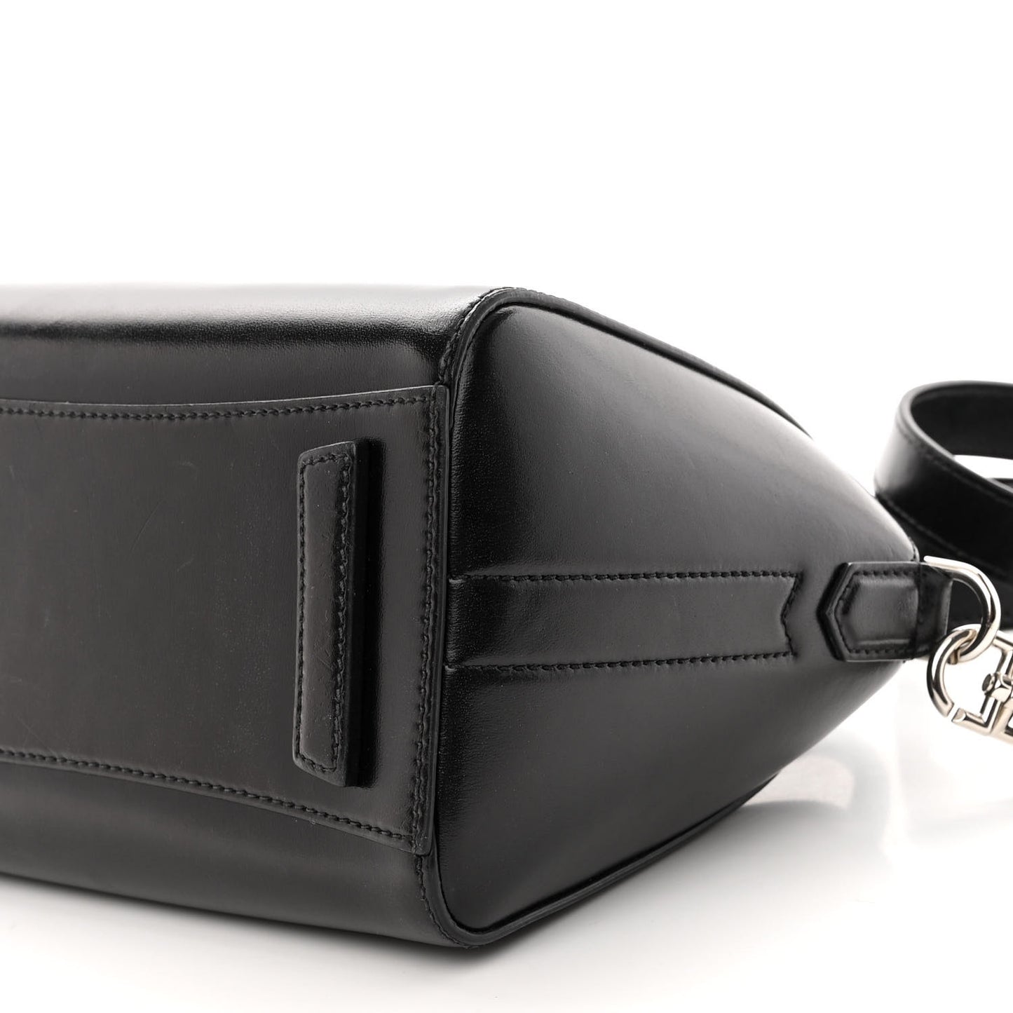 Shiny Lord Calfskin Mini Antigona Black