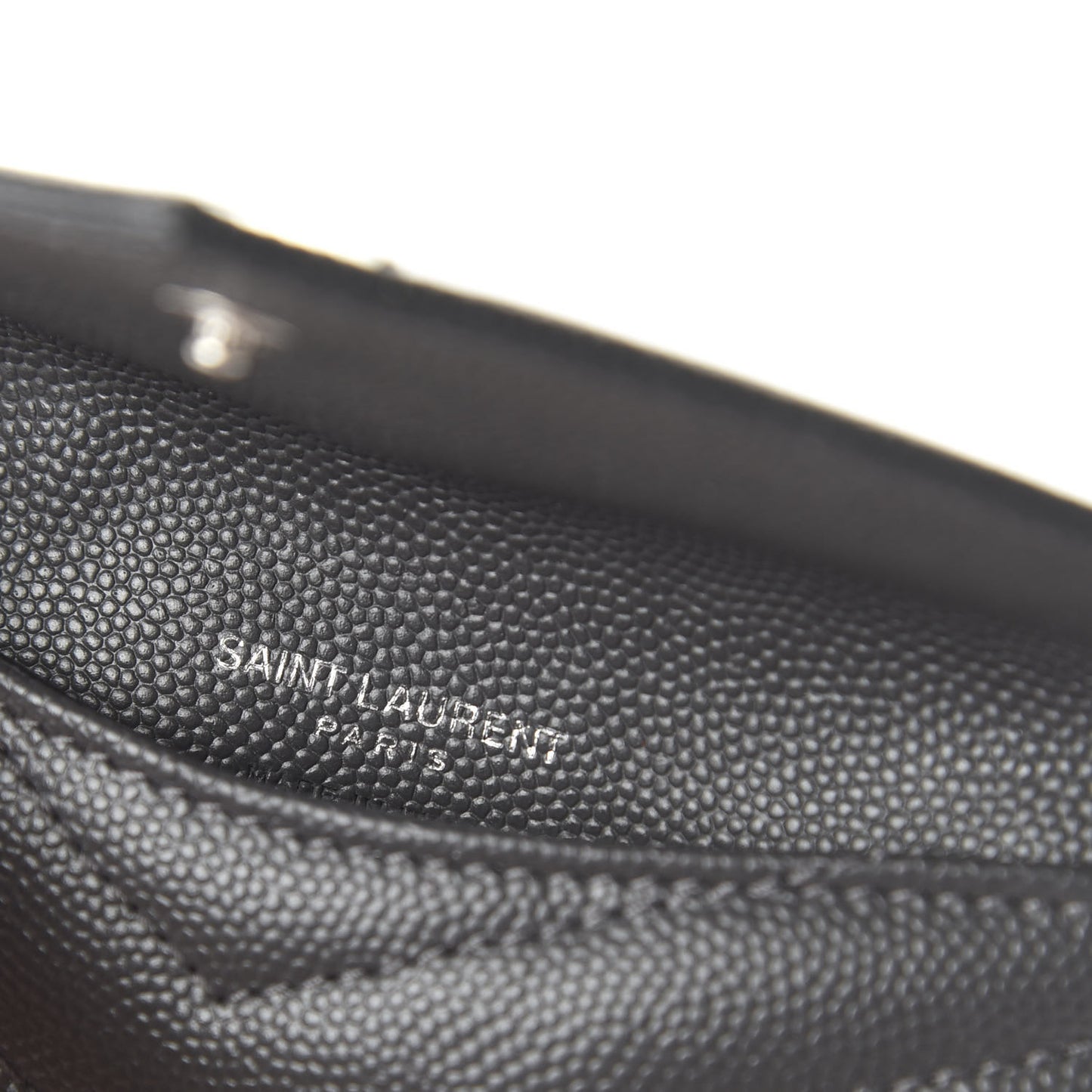 Grain De Poudre Matelasse Chevron Monogram Compact Wallet Storm