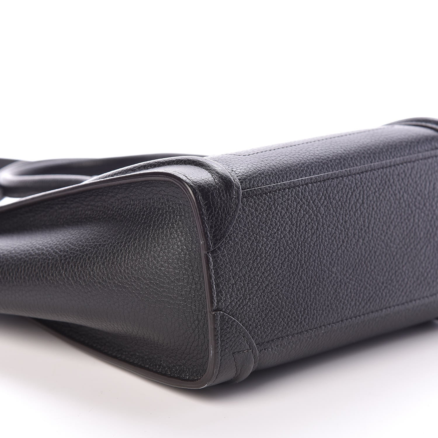Celine Drummed Calfskin Nano Luggage Black 7 of 9
