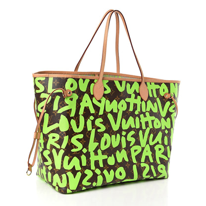 Louis Vuitton Monogram Graffiti Neverfull GM Green 3 of 10
