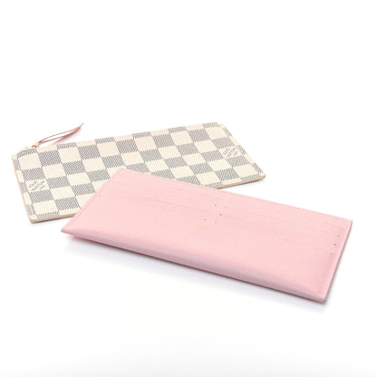 Louis Vuitton Damier Azur Pochette Felicie Chain Wallet Rose Ballerine 12 of 14