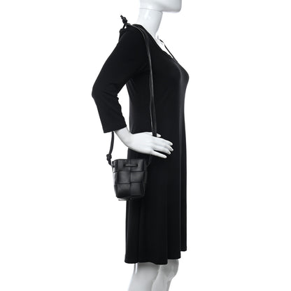Bottega Veneta Nappa Maxi Intrecciato Mini Cassette Bucket Bag Black 2 of 9