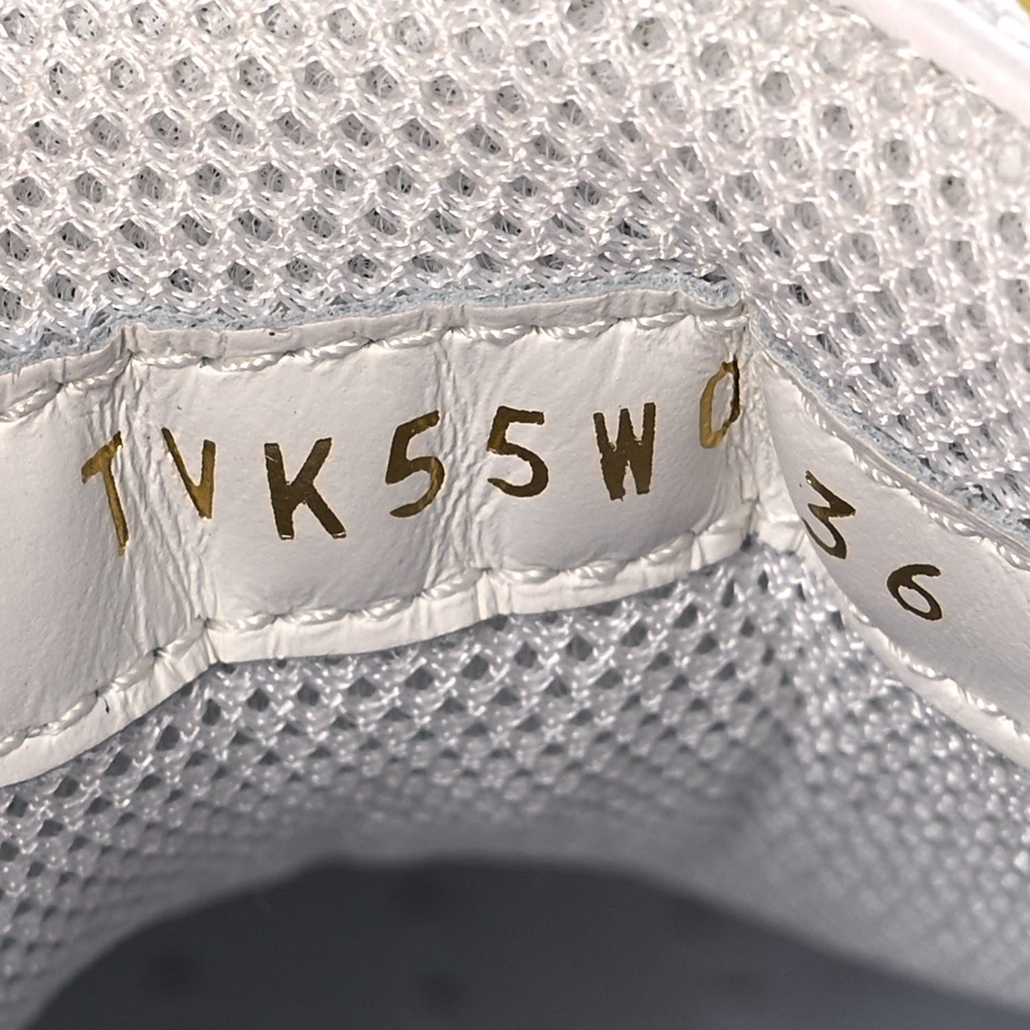 Valentino Garavani Calfskin Womens Gumboy Sneakers 36 White Lime Yellow 9 of 9