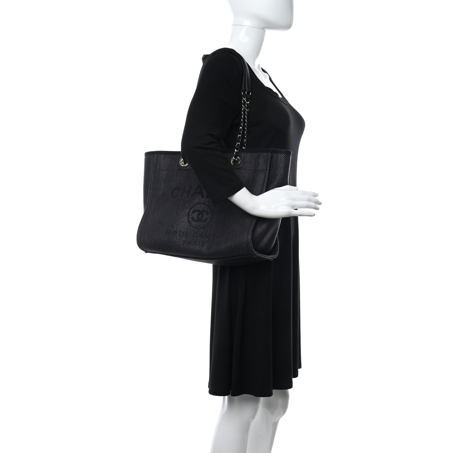 Mixed Fibers Small Deauville Tote Black