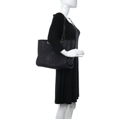 Chanel Mixed Fibers Small Deauville Tote Black 2 of 14