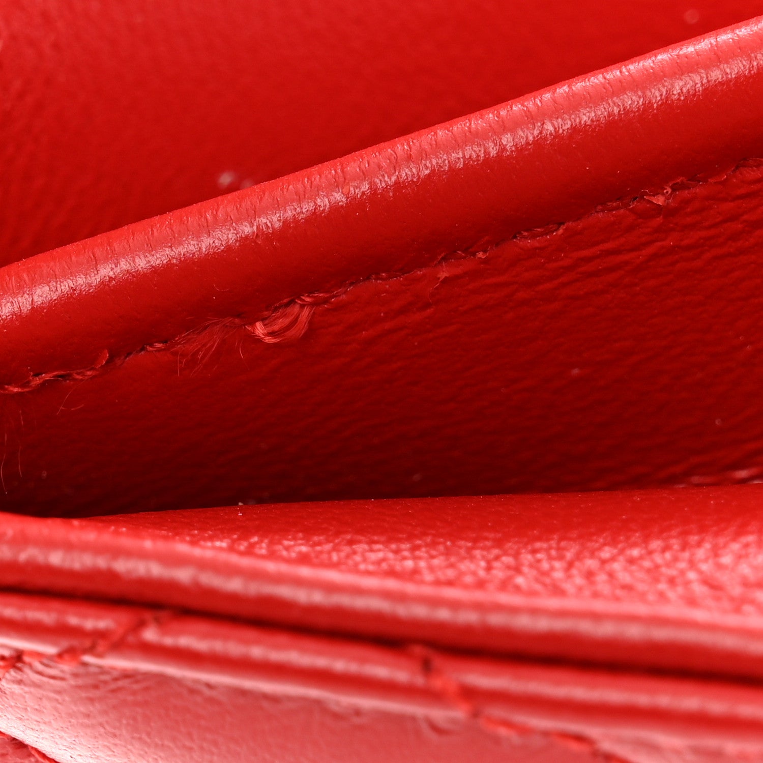Versace Lambskin Quilted Medusa Wallet On Chain Crossbody Red 10 of 11