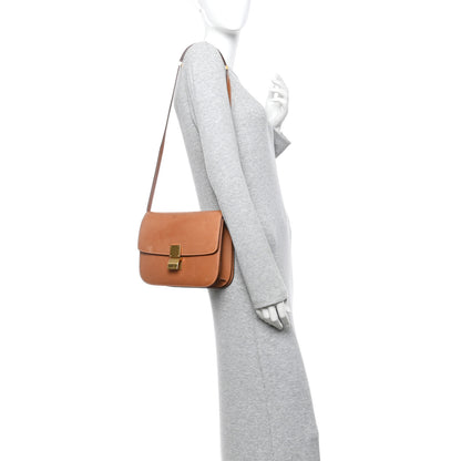 Celine Natural Calfskin Medium Classic Box Flap Bag Tan 2 of 13