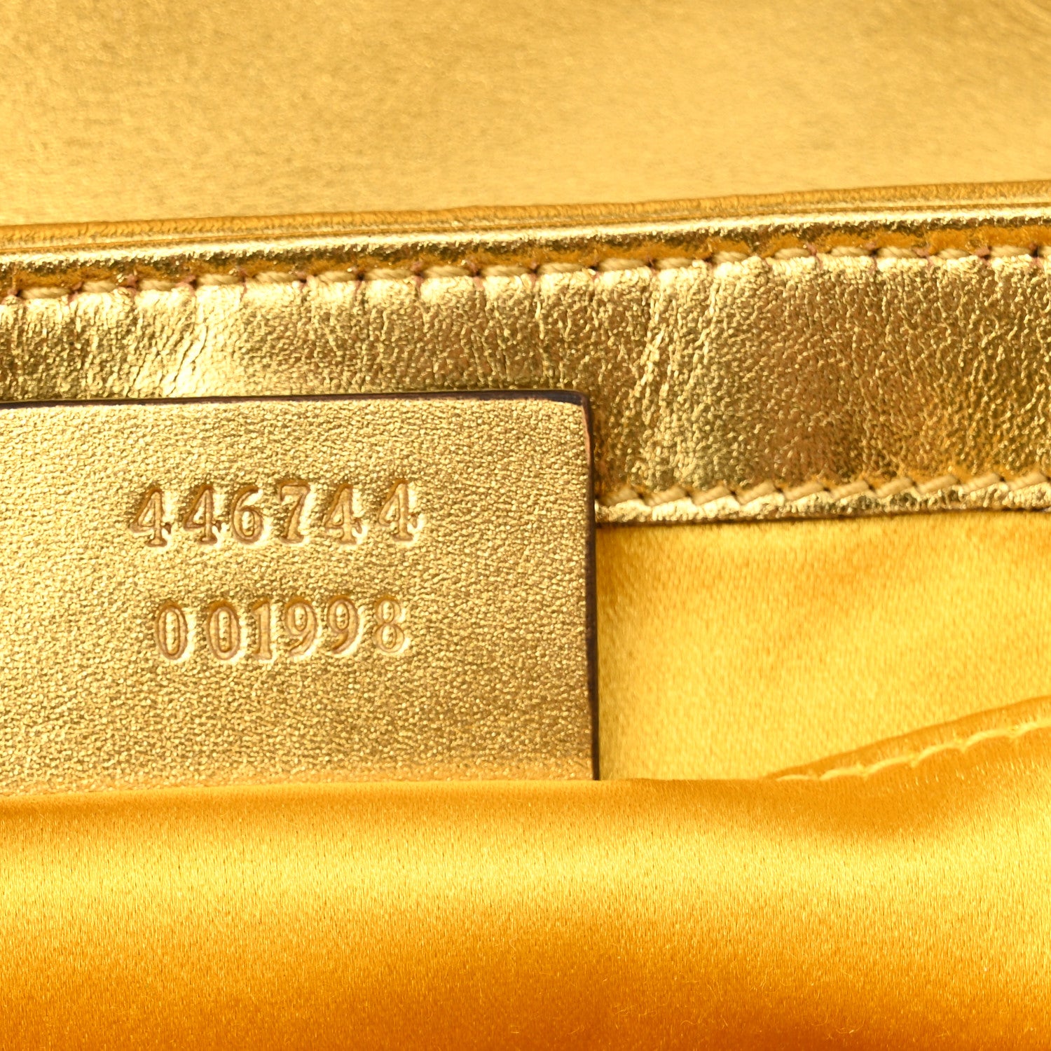 Gucci Sequin Matelasse Diagonal Mini GG Marmont Shoulder Bag Gold 7 of 10