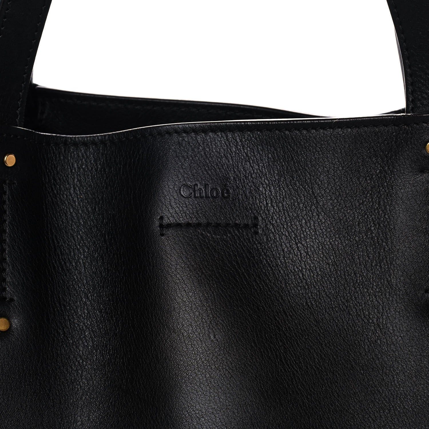 Chloe Smooth Calfskin Medium Milo Shopping Tote Black 7 of 16