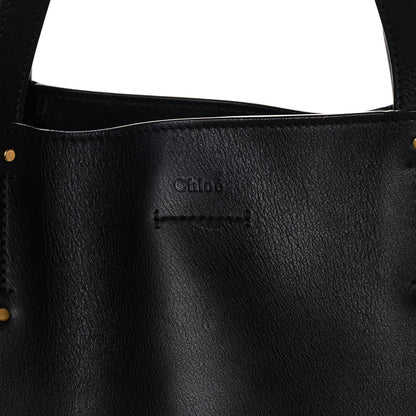 Chloe Smooth Calfskin Medium Milo Shopping Tote Black 7 of 16