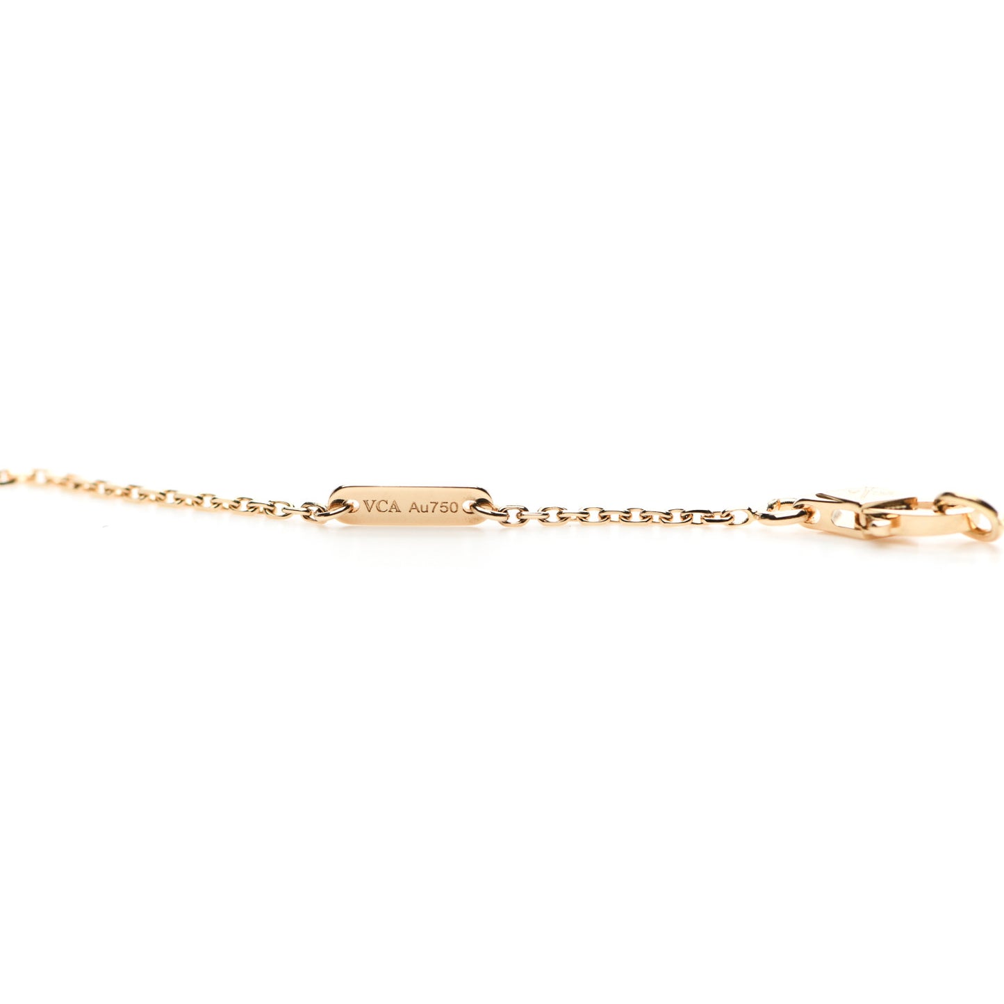 18K Yellow Gold Mother of Pearl Sweet Alhambra Butterfly Pendant Necklace