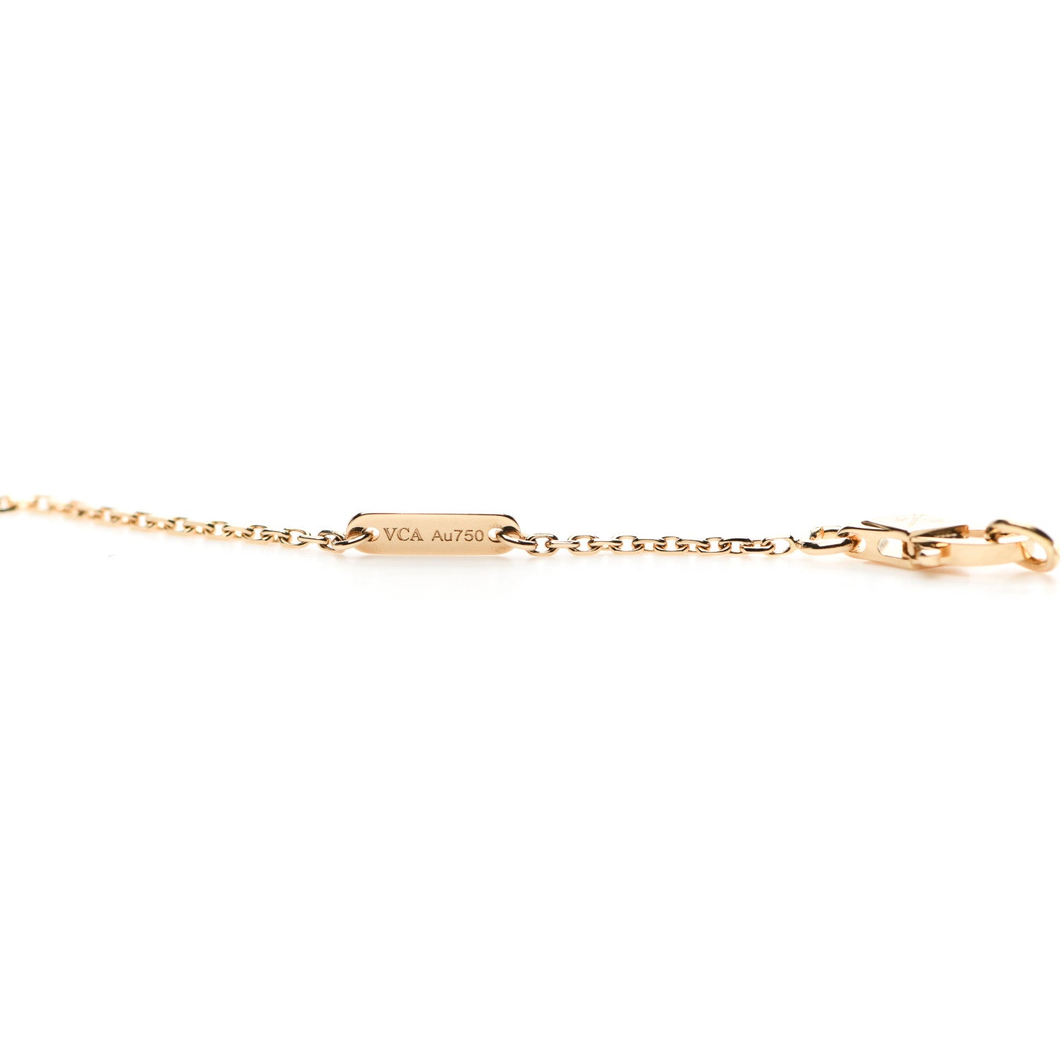 Van Cleef & Arpels 18K Yellow Gold Mother of Pearl Sweet Alhambra Butterfly Pendant Necklace 4 of 6
