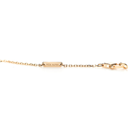 Van Cleef & Arpels 18K Yellow Gold Mother of Pearl Sweet Alhambra Butterfly Pendant Necklace 4 of 6