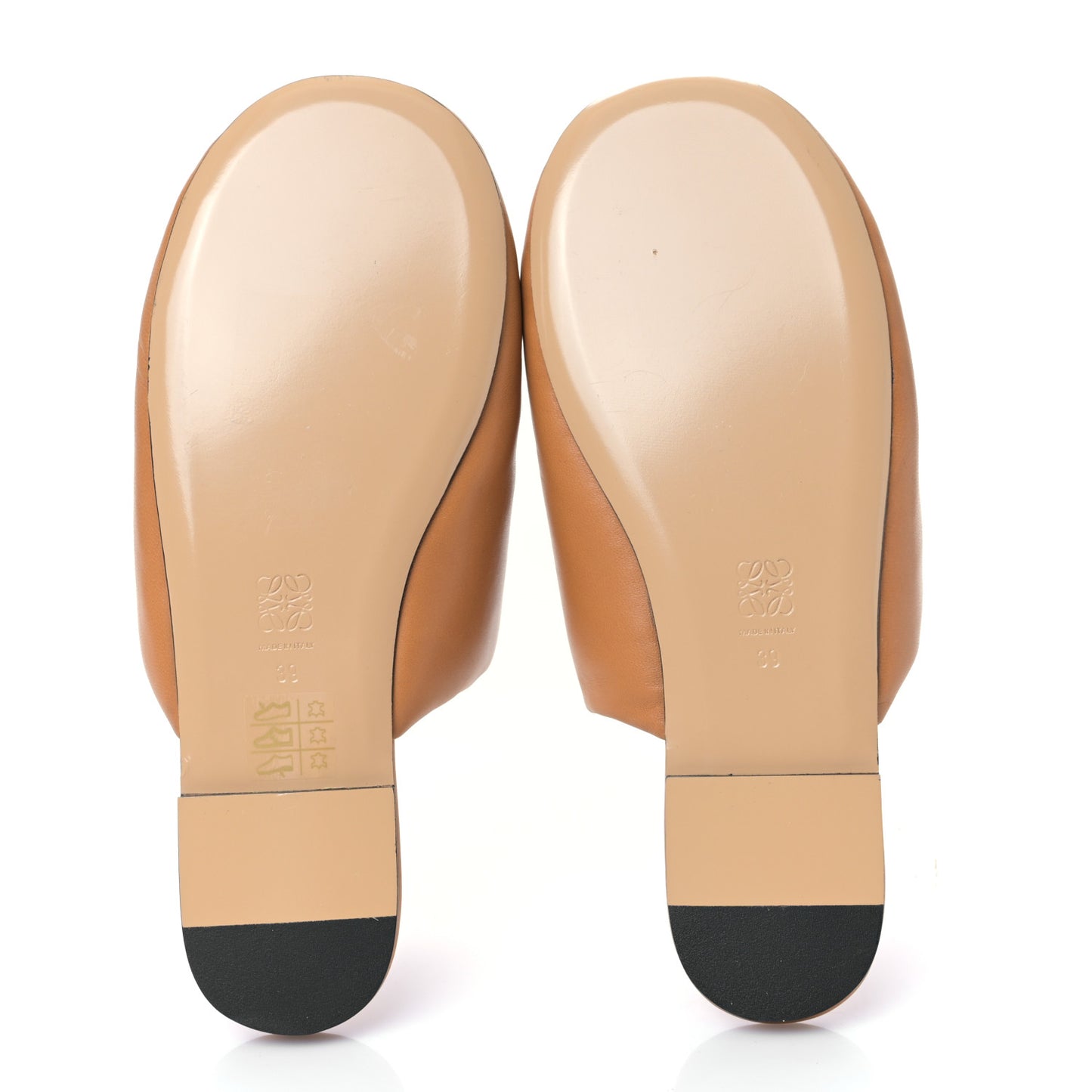 Lambskin Anagram Padded Mules 39 Warm Desert