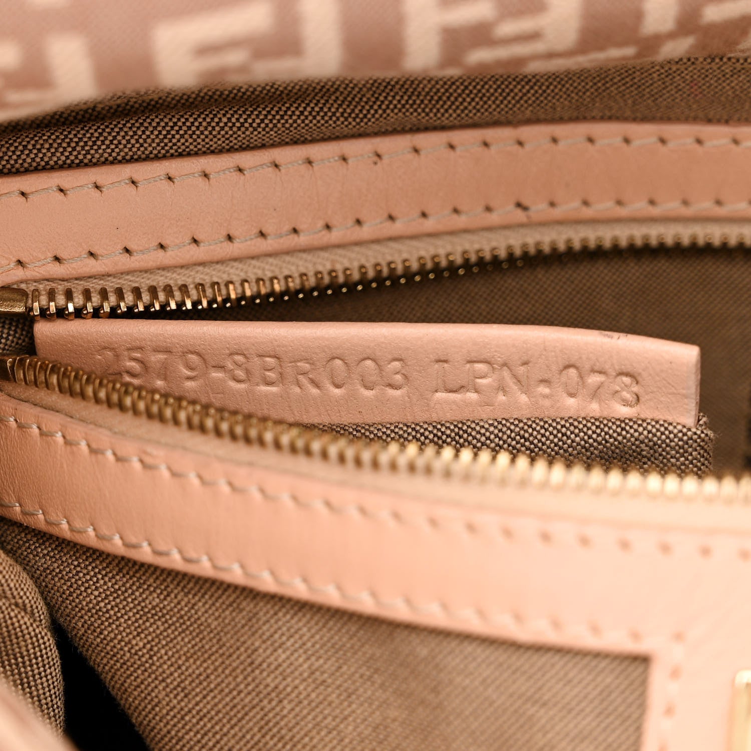 Fendi Zucchino Vitello Mini Mama Baguette Cipria 7 of 17
