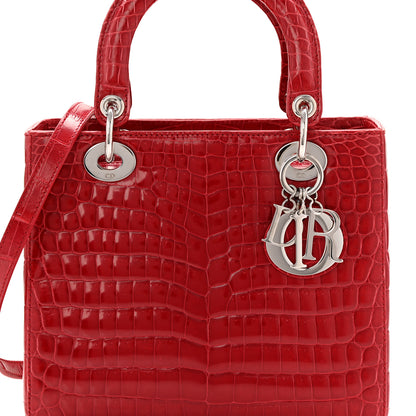 Christian Dior Alligator Medium Lady Dior Red 8 of 10