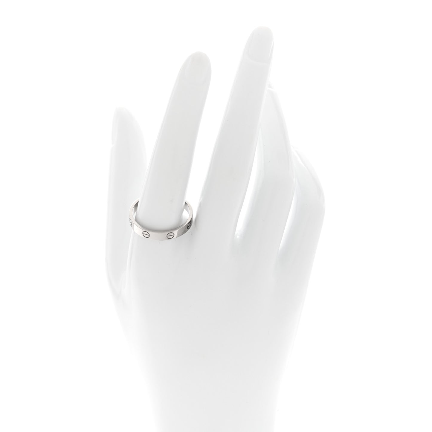 18K White Gold 3.5mm LOVE Wedding Band Ring 63 10.5
