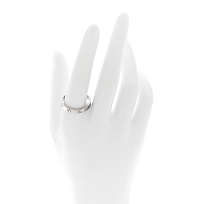 Cartier 18K White Gold 3.5mm LOVE Wedding Band Ring 63 10.5 2 of 4