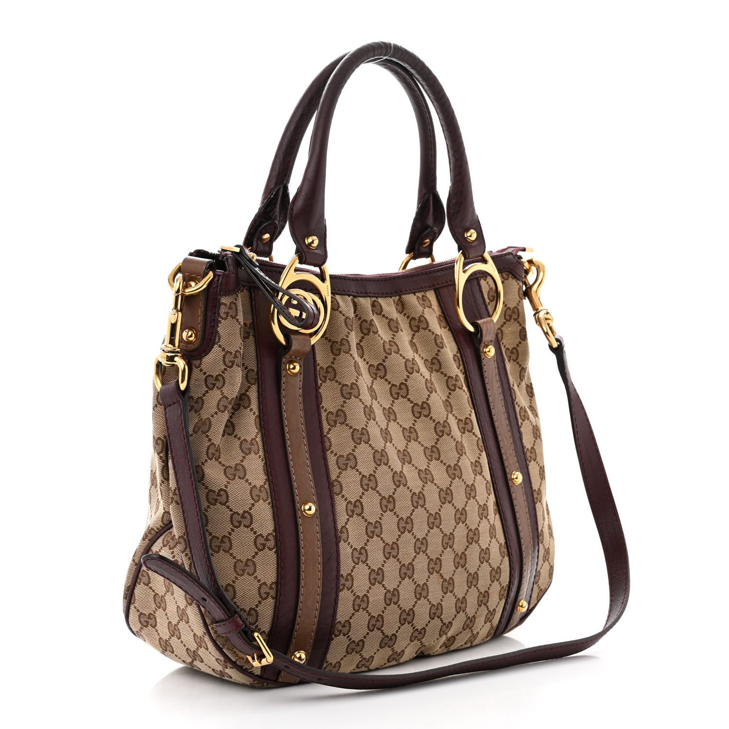 Gucci Monogram Interlocking G Tote Dark Brown 3 of 10