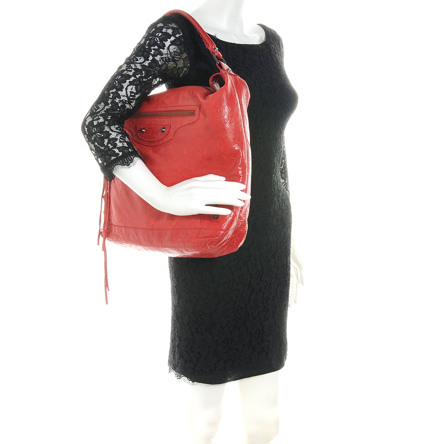Agneau Day Hobo Rouge Coquelicot