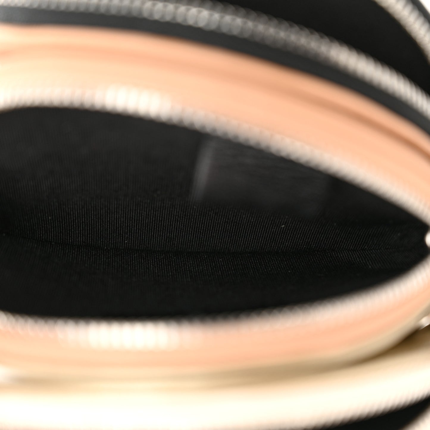 Lambskin Quilted Round Clutch With Multicolor  Black Beige Gold White