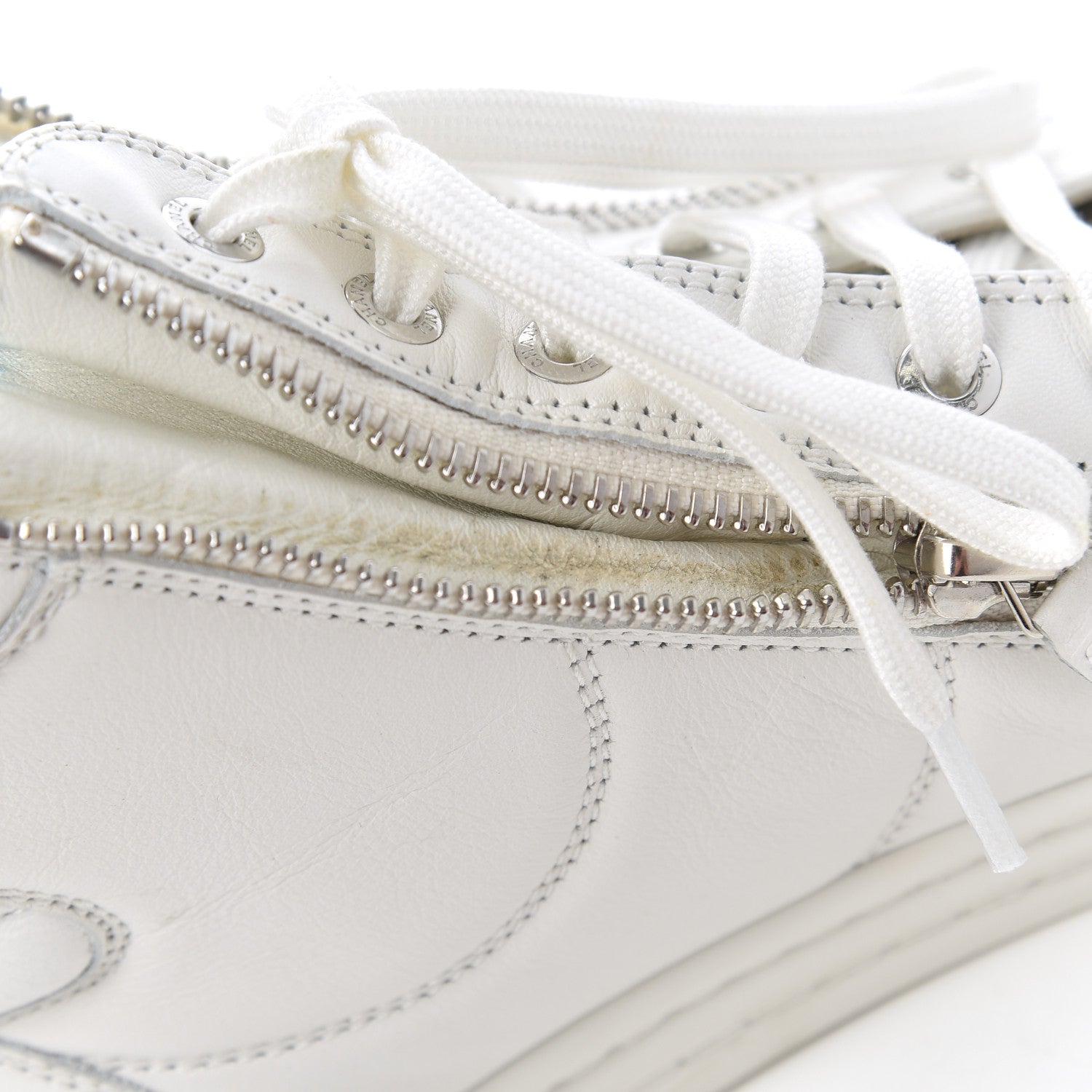 Chanel Calfskin High Top CC Sneakers 36 White 13 of 21