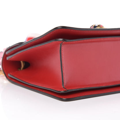 Gucci Calfskin Sylvie Web Small Queen Margaret Top Handle Bag Blue Agata Hibiscus Red Mystic White Sugar Pink 5 of 10