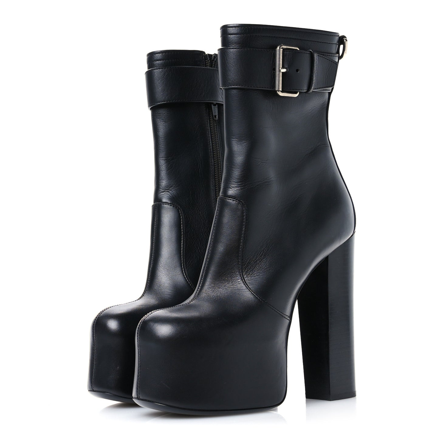 Calfskin Mina Boots 38 Black