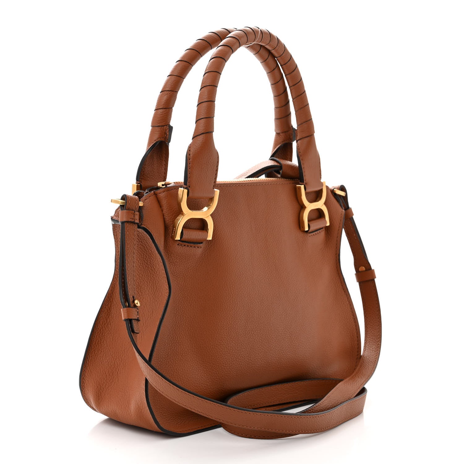 Chloe Calfskin Small Marcie Satchel Tan 3 of 10
