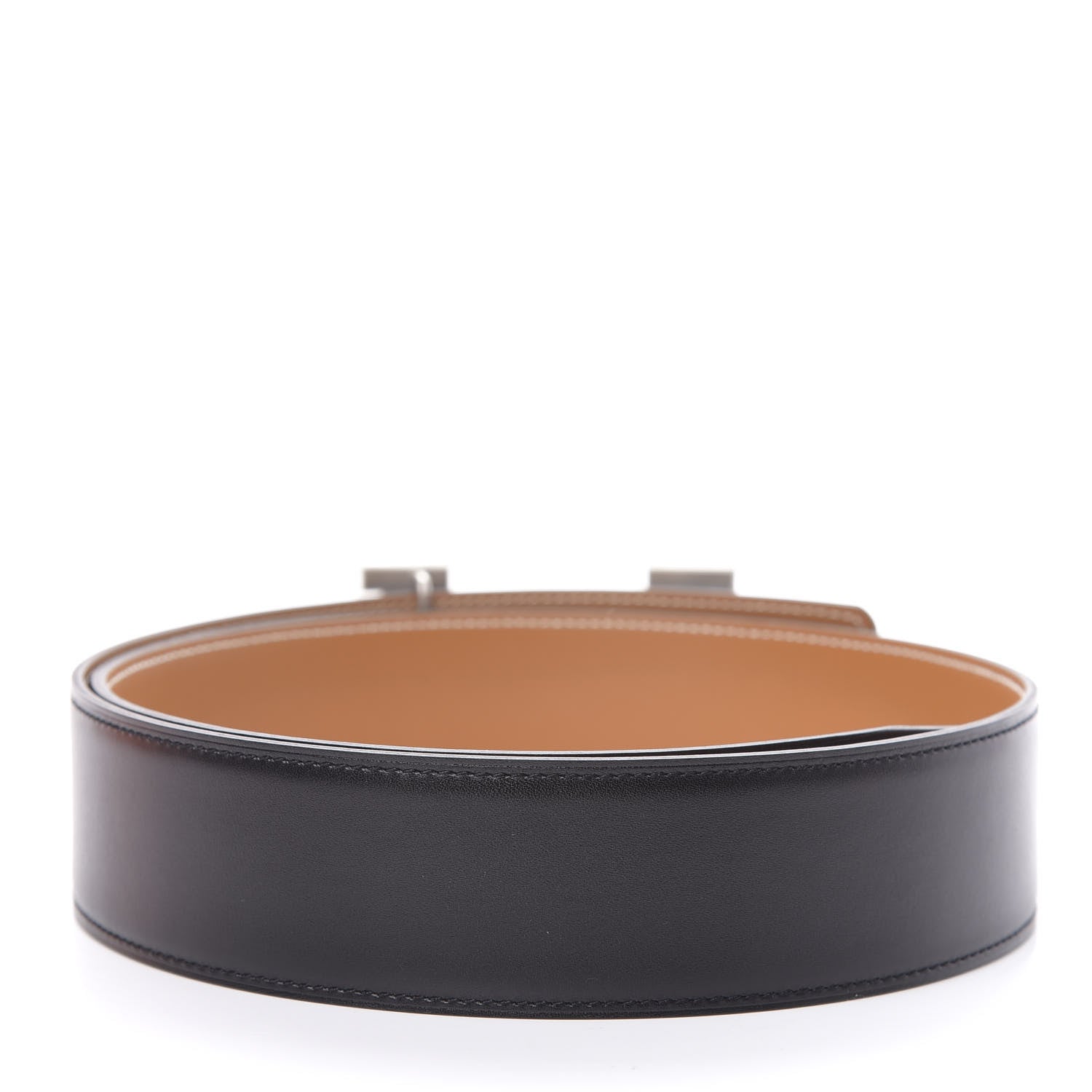 Hermes Box Chamonix 42mm Constance H Belt 80 Black Natural 2 of 6