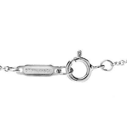 Tiffany Platinum 18K White Gold Diamond Love Pendant Necklace 4 of 6