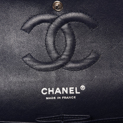 Chanel Caviar Quilted Medium Double Flap Dark Blue 6 of 18