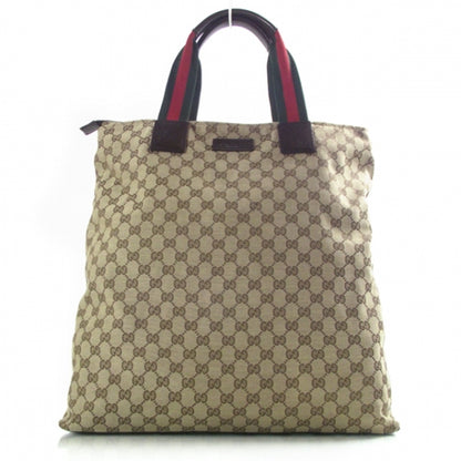 Gucci GG Monogram Large Web Handle Vertical Tote Dark Brown 1 of 10