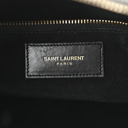 Saint Laurent Smooth Calfskin Bi-Color Duffle 6 Fuchsia Black 6 of 16