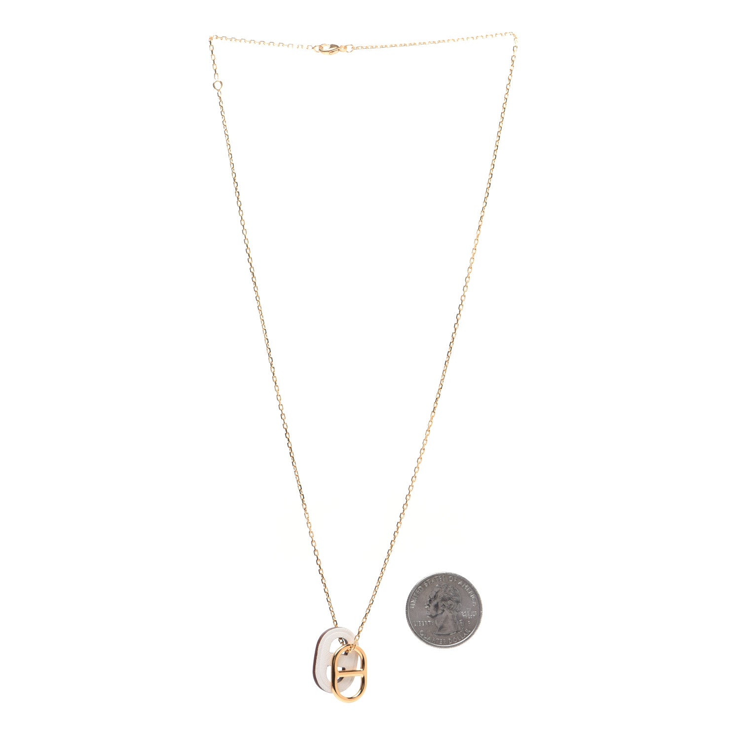 Hermes Swift O'Maillon Pendant Necklace White 2 of 6