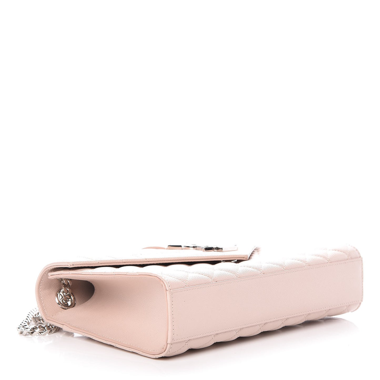 Grain De Poudre Textured Mixed Matelasse Medium Triquilt Monogram Satchel Marble Pink