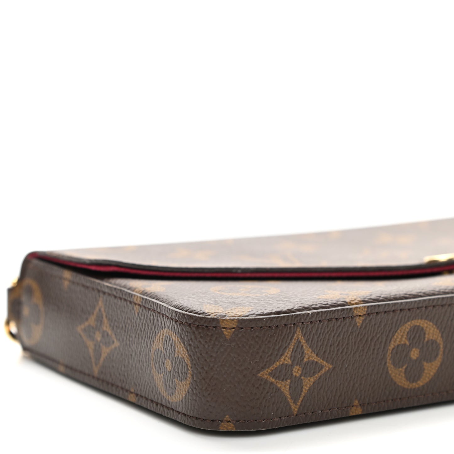 Monogram Pochette Felicie Chain Wallet Fuchsia