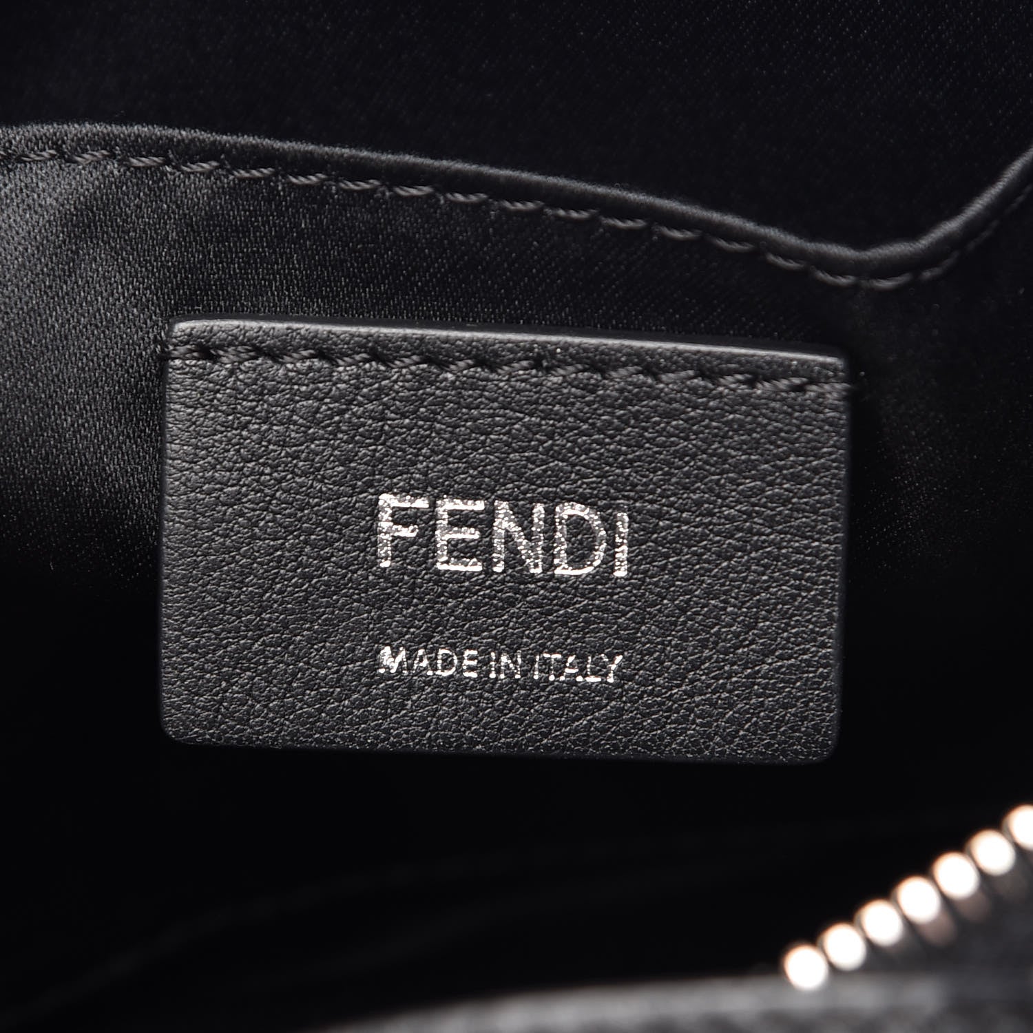 Fendi Shiny Nappa Crystal Croc Tail Mini By The Way Boston Bag Black Smoky Quartz 7 of 12
