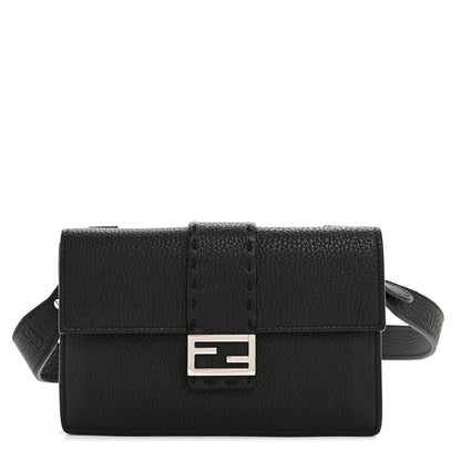 Fendi Cuoio Romano Selleria Baguette Belt Pouch Black 1 of 12
