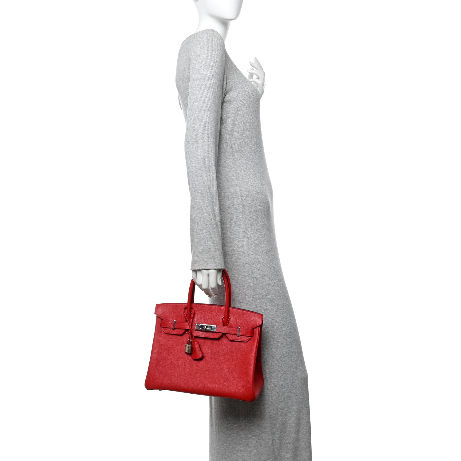 Hermes Epsom Birkin 30 Rouge Casaque 2 of 15