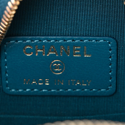 Chanel Lambskin Quilted Chanel 19 Round Clutch With Chain Blue 6 of 10