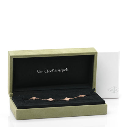 Van Cleef & Arpels 18K Rose Gold 6 Motifs Sweet Alhambra Bracelet 4 of 4
