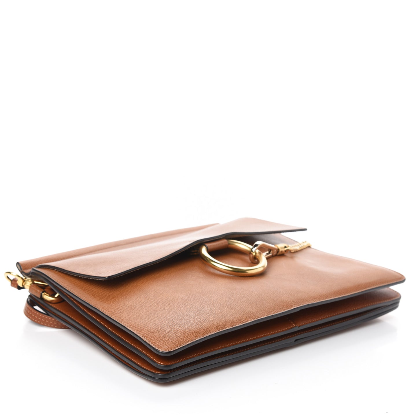 Goatskin Medium Faye Shoulder Bag Caramel