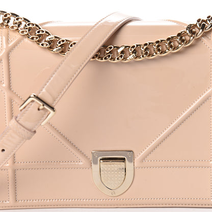 Christian Dior Patent Calfskin Medium Diorama Flap Bag Beige 12 of 12